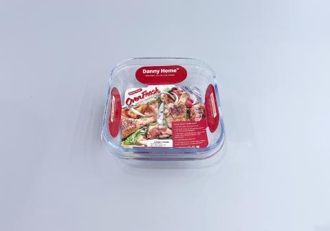 Форма для запікання скляна Danny Home OverFresh квадратна з ручками Форма для запікання скляна Danny Home OverFresh квадратна з ручками