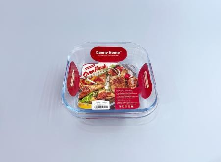 Форма для запекания стеклянная Danny Home OverFresh квадратная с крышкой Форма для запекания стеклянная Danny Home OverFresh квадратная с крышкой