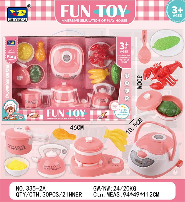 Дитячий ігровий набір кухня Fun Toy рожевий з посудом та продуктами для дівчаток 3+ Дитячий ігровий набір кухня Fun Toy рожевий з посудом та продуктами для дівчаток 3+