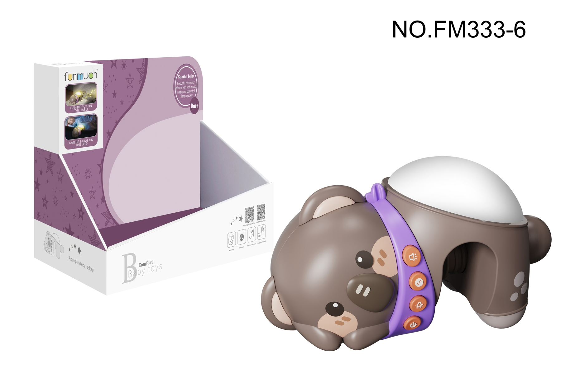 Нічник-проєктор для немовлят Ведмедик Коала Funmuch FM333-6 з музикою Нічник-проєктор для немовлят Ведмедик Коала Funmuch FM333-6 з музикою