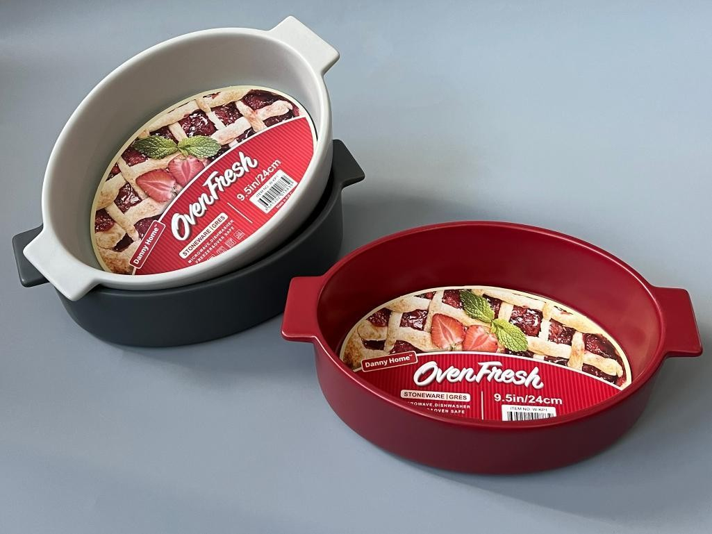 Форма для випічки кругла керамічна Danny Home OvenFresh 24 см - набір 3 шт Форма для випічки кругла керамічна Danny Home OvenFresh 24 см - набір 3 шт