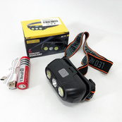 Фонарь налобный аккумуляторный KX-215-LED-2COB, светодиодный налобный фонарь для ночных прогулок. Изображение №8