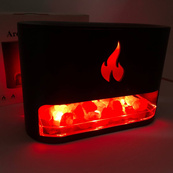 Лампа увлажнитель воздуха Docsal Flame 3 в 1 с соляными камнями, Портативный увлажнитель лампа черная. Изображение №13