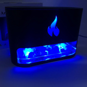 Лампа увлажнитель воздуха Docsal Flame 3 в 1 с соляными камнями, Портативный увлажнитель лампа черная. Изображение №14