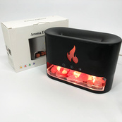 Лампа увлажнитель воздуха Docsal Flame 3 в 1 с соляными камнями, Портативный увлажнитель лампа черная. Изображение №20