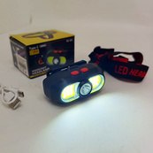 Ліхтар налобний акумуляторний KX-302-LED+2COB. Зображення №2