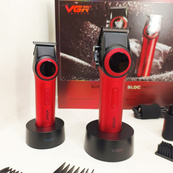 Набір VGR 2 в 1 V-001 V-977 RED, акумуляторна машинка для стрижки та триммер. Колір: червоний. Зображення №3