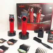 Набір VGR 2 в 1 V-001 V-977 RED, акумуляторна машинка для стрижки та триммер. Колір: червоний. Зображення №4