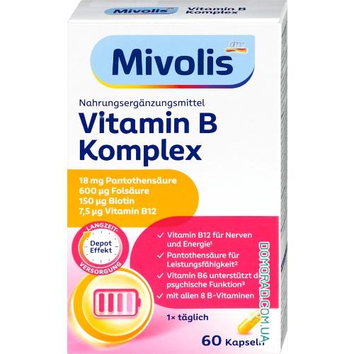Mivolis Vitamin B Komplex Depot 60 капсул Mivolis Vitamin B Komplex Depot 60 капсул