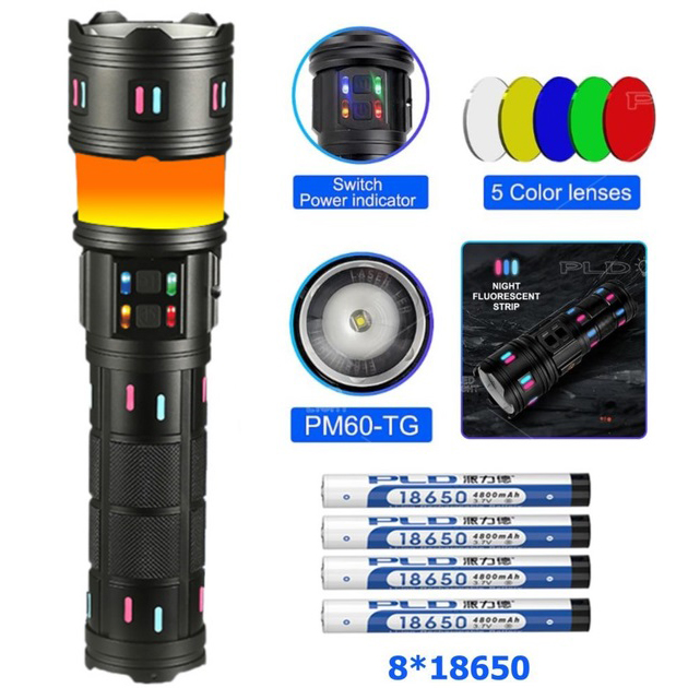 Фонарь AK178 PM60-TG+COB 8x18650 Фонарь AK178 PM60-TG+COB 8x18650