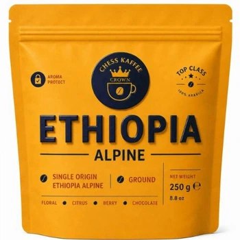 Кава мелена Chess Kaffe Ethiopia 250 г Кава мелена Chess Kaffe Ethiopia 250 г