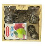 Набір для турецького чаю Ugurluzade Turkish Tea подарунковий 2 склянки 2 блюдця чай Набір для турецького чаю Ugurluzade Turkish Tea подарунковий 2 склянки 2 блюдця чай