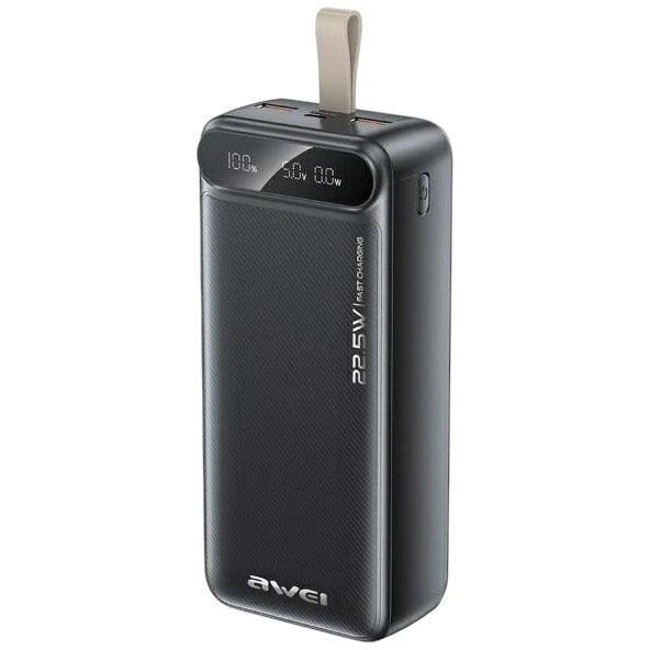 Зовнішній акумулятор Power bank Awei PA-12 30000mAh PD22,5W швидка зарядка Зовнішній акумулятор Power bank Awei PA-12 30000mAh PD22,5W швидка зарядка