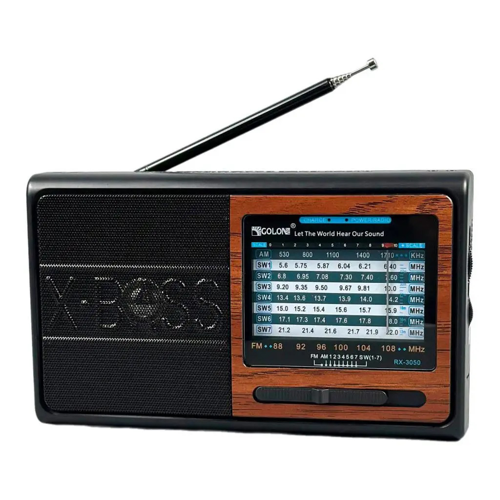 Радіоприймач GOLON RX-3050 з акумулятором 6Вт 8 годин роботи Brown Радіоприймач GOLON RX-3050 з акумулятором 6Вт 8 годин роботи Brown