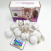 Підсвічування для дзеркала Vanity Mirror Lights з пультом 10 LED ламп RGB зміна яскравості та кольору USB. Зображення №4 Підсвічування для дзеркала Vanity Mirror Lights з пультом 10 LED ламп RGB зміна яскравості та кольору USB. Зображення №4