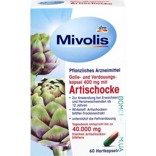 Mivolis Капсули для відтоку жовчі Artischocke 60 капсул Mivolis Капсули для відтоку жовчі Artischocke 60 капсул