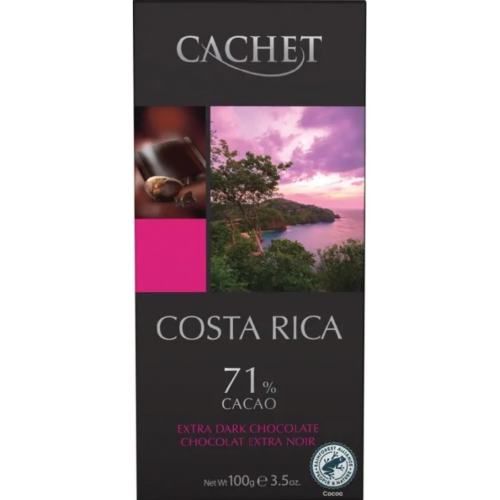 Шоколад чорний 71% Cachet Costa Rica 100 г Шоколад чорний 71% Cachet Costa Rica 100 г