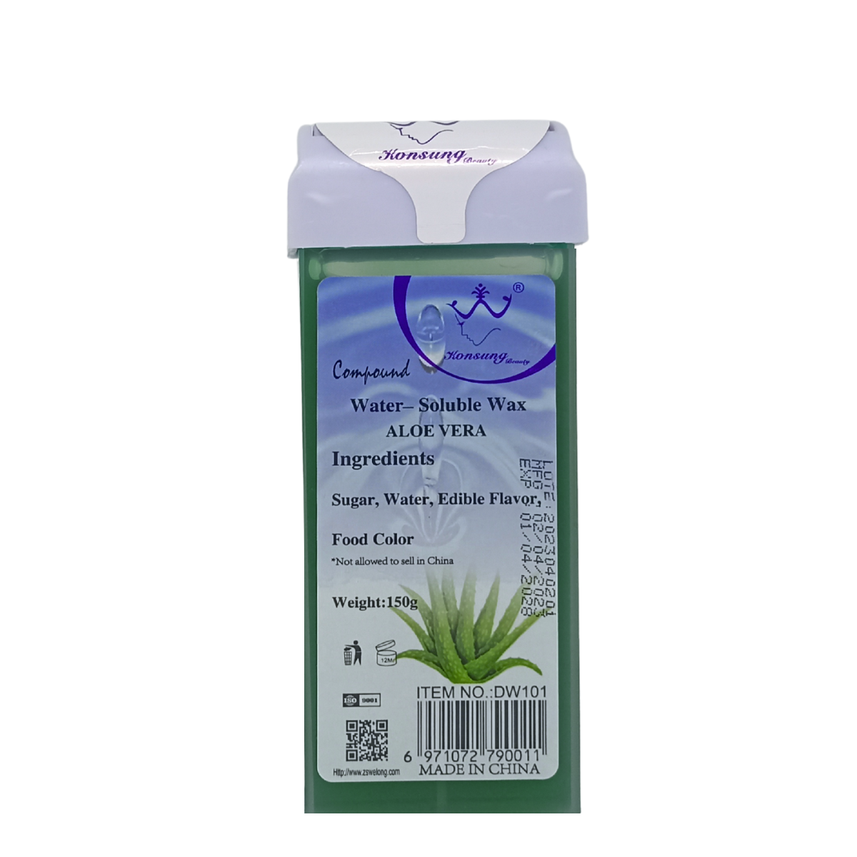 Касетний віск для депіляції Konsung Beauty Compound Water-Soluble Wax, 150 г Aloe Vera Касетний віск для депіляції Konsung Beauty Compound Water-Soluble Wax, 150 г Aloe Vera