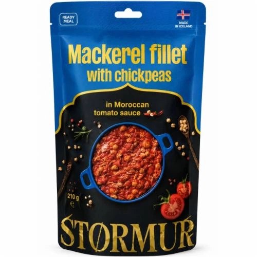 Филе скумбрии с нутом в томатном соусе по-мароккански Storm 210 г Филе скумбрии с нутом в томатном соусе по-мароккански Storm 210 г