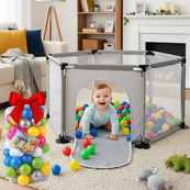 Детский игровой манеж для детей складной детский манеж 120х100х55см Gray. Изображение №2