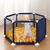 Детский игровой манеж для детей складной детский манеж 120х100х55см Blue. Изображение №4