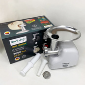Мясорубка электрическая Rainberg RB-2319 с системой реверса насадка куббе 3000Вт White. Изображение №7 Мясорубка электрическая Rainberg RB-2319 с системой реверса насадка куббе 3000Вт White. Изображение №7