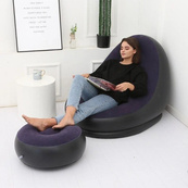 Надувное кресло с пуфом для отдыха AIR SOFA велюровое Purple. Изображение №2 Надувное кресло с пуфом для отдыха AIR SOFA велюровое Purple. Изображение №2