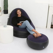 Надувное кресло с пуфом для отдыха AIR SOFA велюровое Purple. Изображение №3 Надувное кресло с пуфом для отдыха AIR SOFA велюровое Purple. Изображение №3