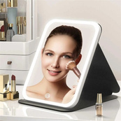 Дзеркало з LED підсвічуванням makeup mirror Black. Зображення №5 Дзеркало з LED підсвічуванням makeup mirror Black. Зображення №5