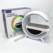 Настольная смарт лампа-ночник G-Smart BT-3401 с беспроводной зарядкой, колонкой и часами White. Изображение №18 Настольная смарт лампа-ночник G-Smart BT-3401 с беспроводной зарядкой, колонкой и часами White. Изображение №18