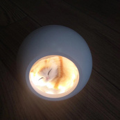 Креативный портативный детский ночник Котик в домике Cat House Белый Светильник с регулировкой яркости. Изображение №2
