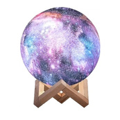 Настольный аккумуляторный ночник светильник для детской Magic 3D COLOR Moon Light с пультом. Изображение №9