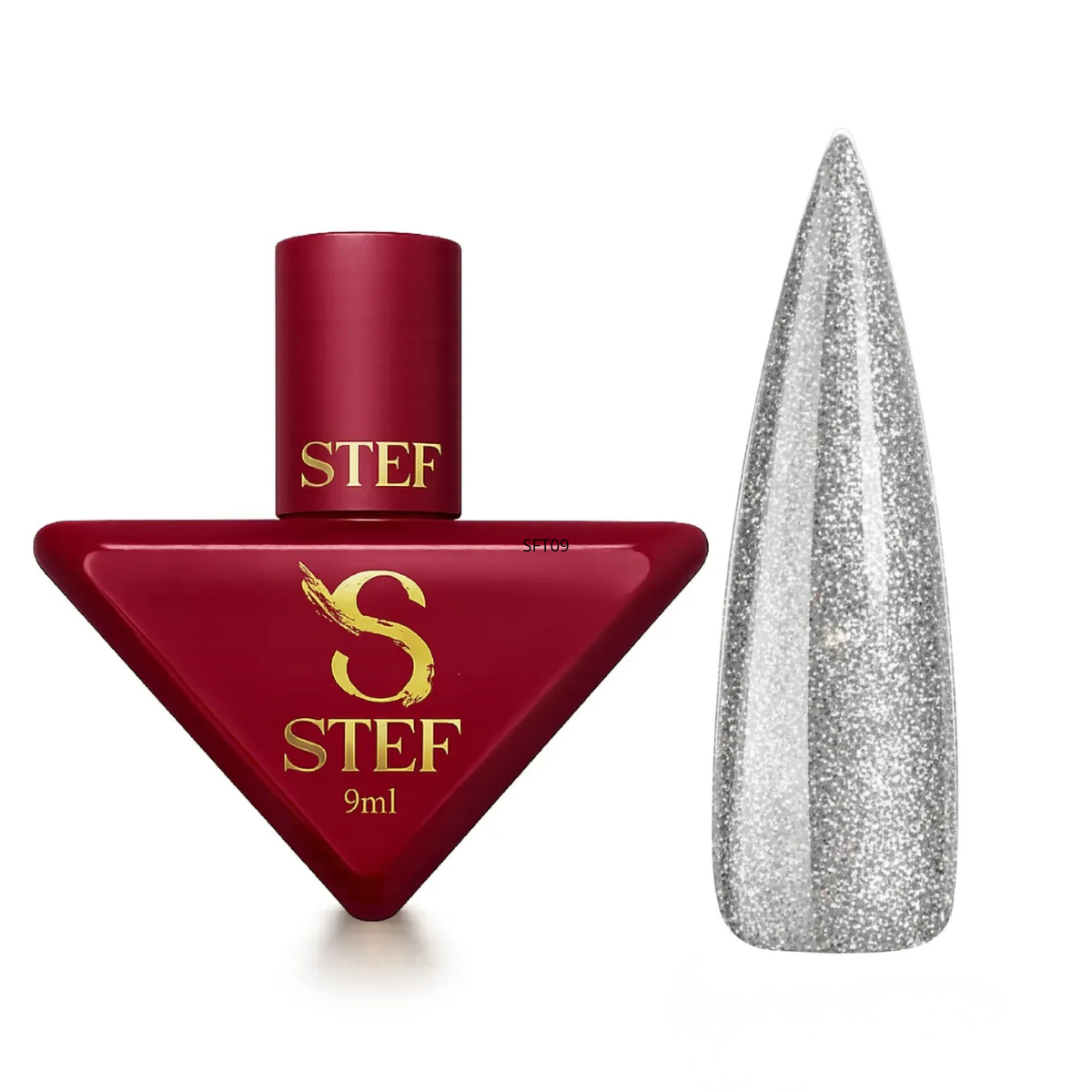 Топ для гель-лаку із шимером Steffani Top Flash No Wipe 9 мл Топ для гель-лаку із шимером Steffani Top Flash No Wipe 9 мл