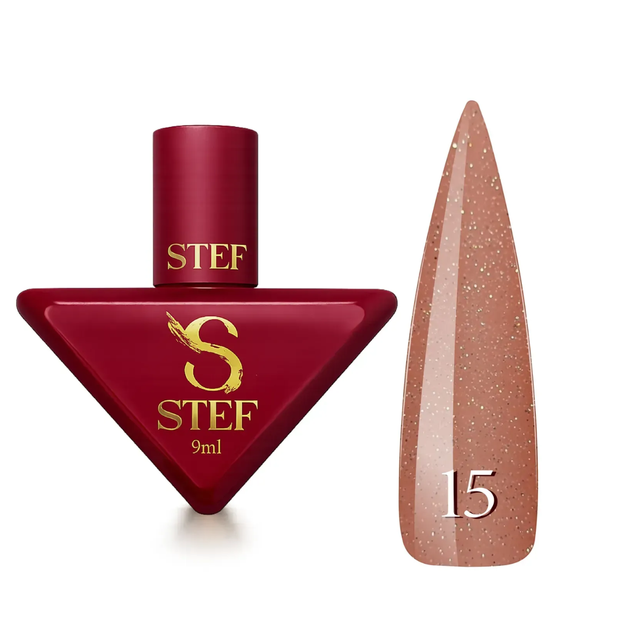 База для гель-лаку камуфлююча Steffani Cover Base 9 мл, 15 Бежева з шиммером База для гель-лаку камуфлююча Steffani Cover Base 9 мл, 15 Бежева з шиммером