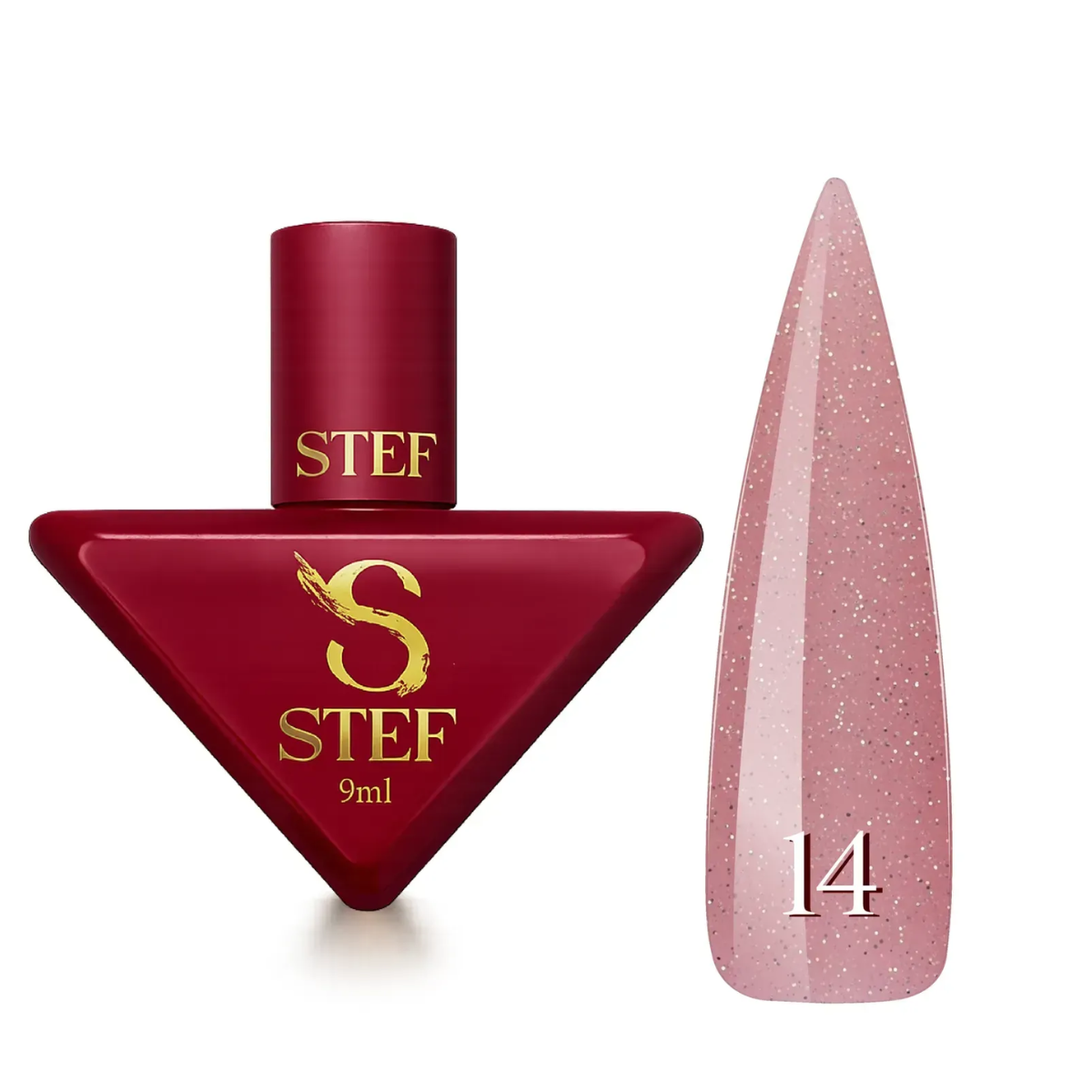 База для гель-лаку камуфлююча Steffani Cover Base 9 мл, 14 Світло-рожева з шиммером База для гель-лаку камуфлююча Steffani Cover Base 9 мл, 14 Світло-рожева з шиммером