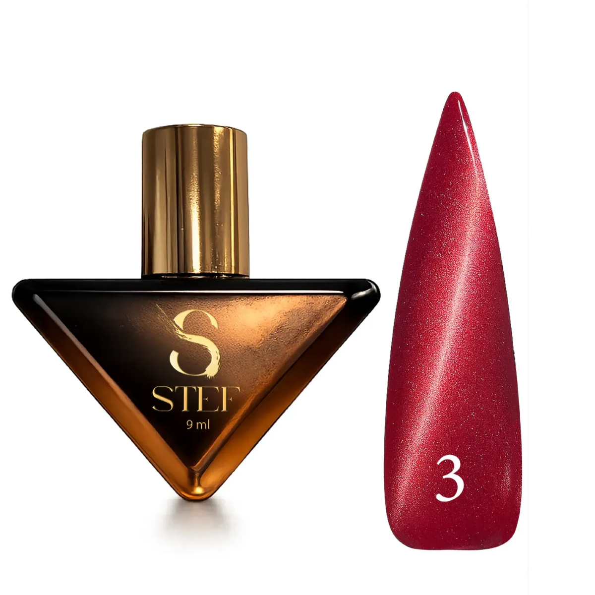 Гель-лак для ногтей Steffani Cat Eye MYSTIC, 9 мл, 03 Красный Гель-лак для ногтей Steffani Cat Eye MYSTIC, 9 мл, 03 Красный