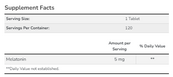 Melatonin 5 mg - 120 tabs. Зображення №2 Melatonin 5 mg - 120 tabs. Зображення №2