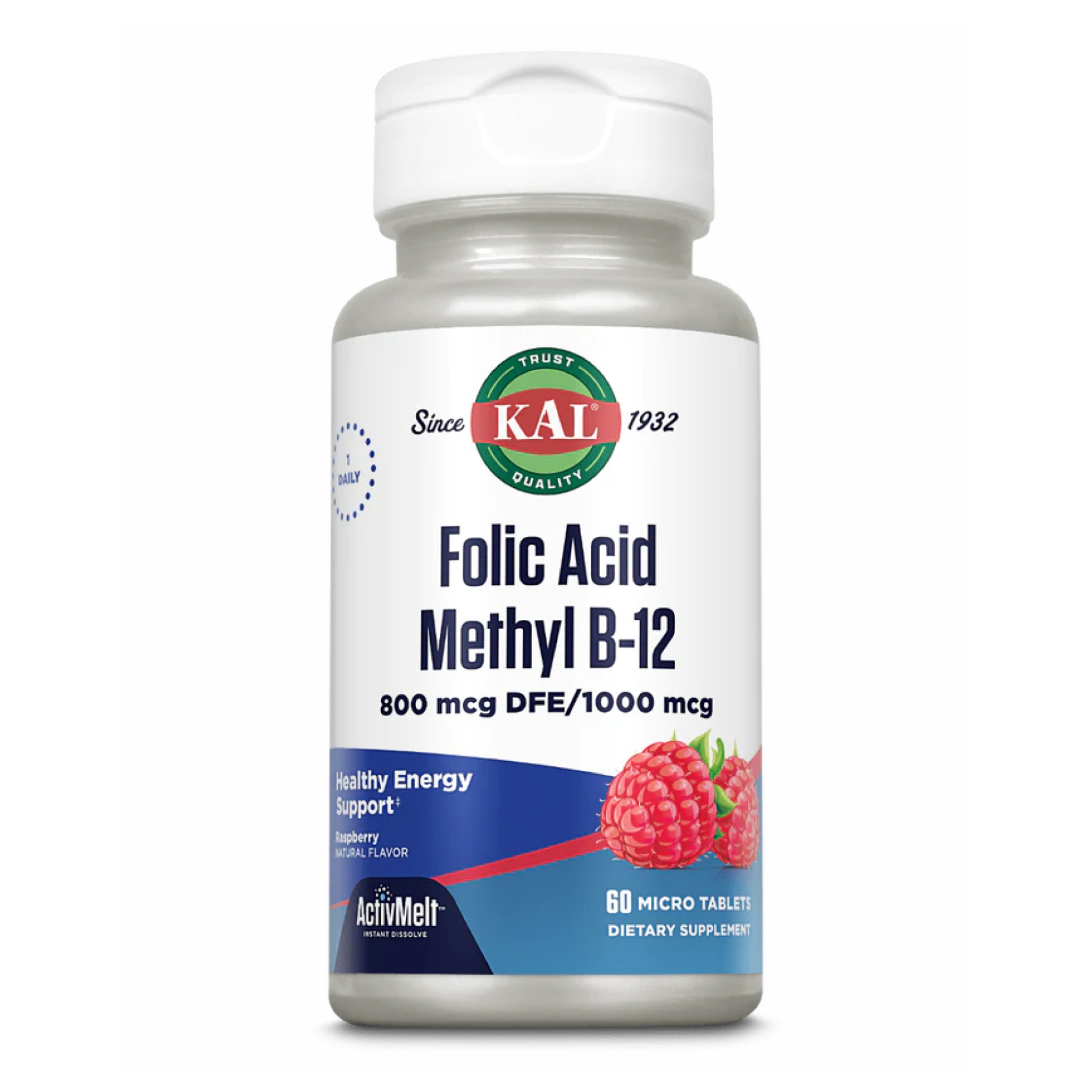 Folic Acid Methyl B-12 800mcg - 60 tabs Raspberry (До 01.25) Folic Acid Methyl B-12 800mcg - 60 tabs Raspberry (До 01.25)