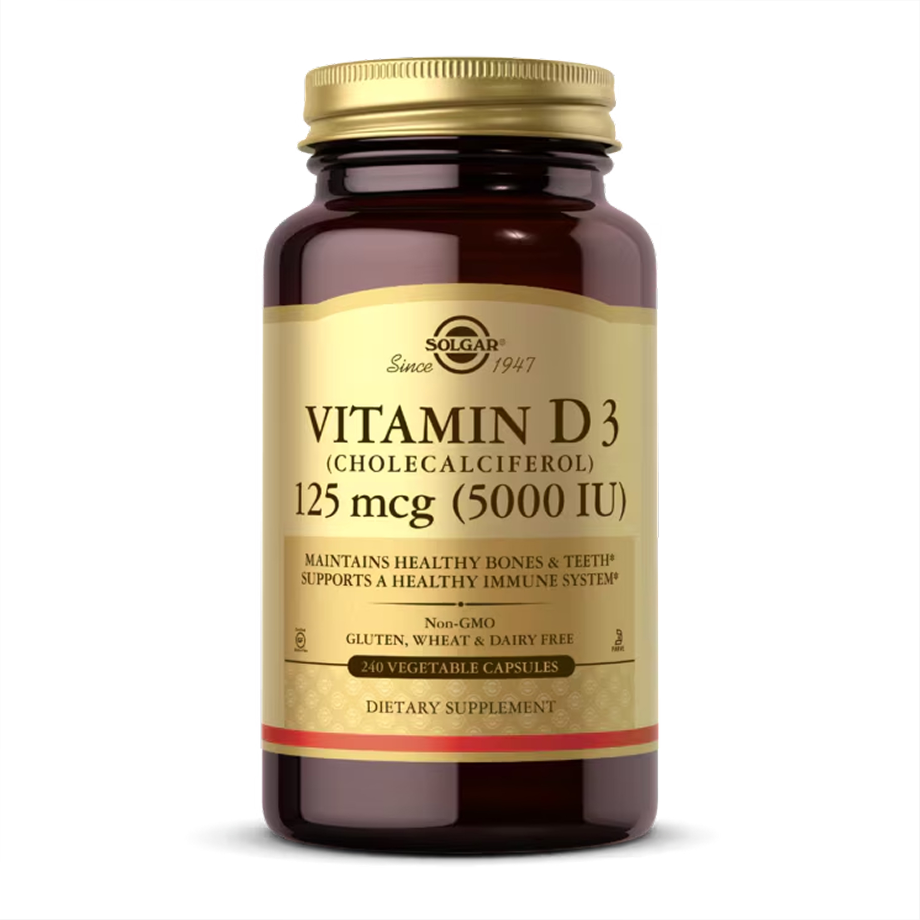 Vitamin D3 (Cholecalciferol) 125 mcg (5,000 IU) - 240 vcaps Vitamin D3 (Cholecalciferol) 125 mcg (5,000 IU) - 240 vcaps