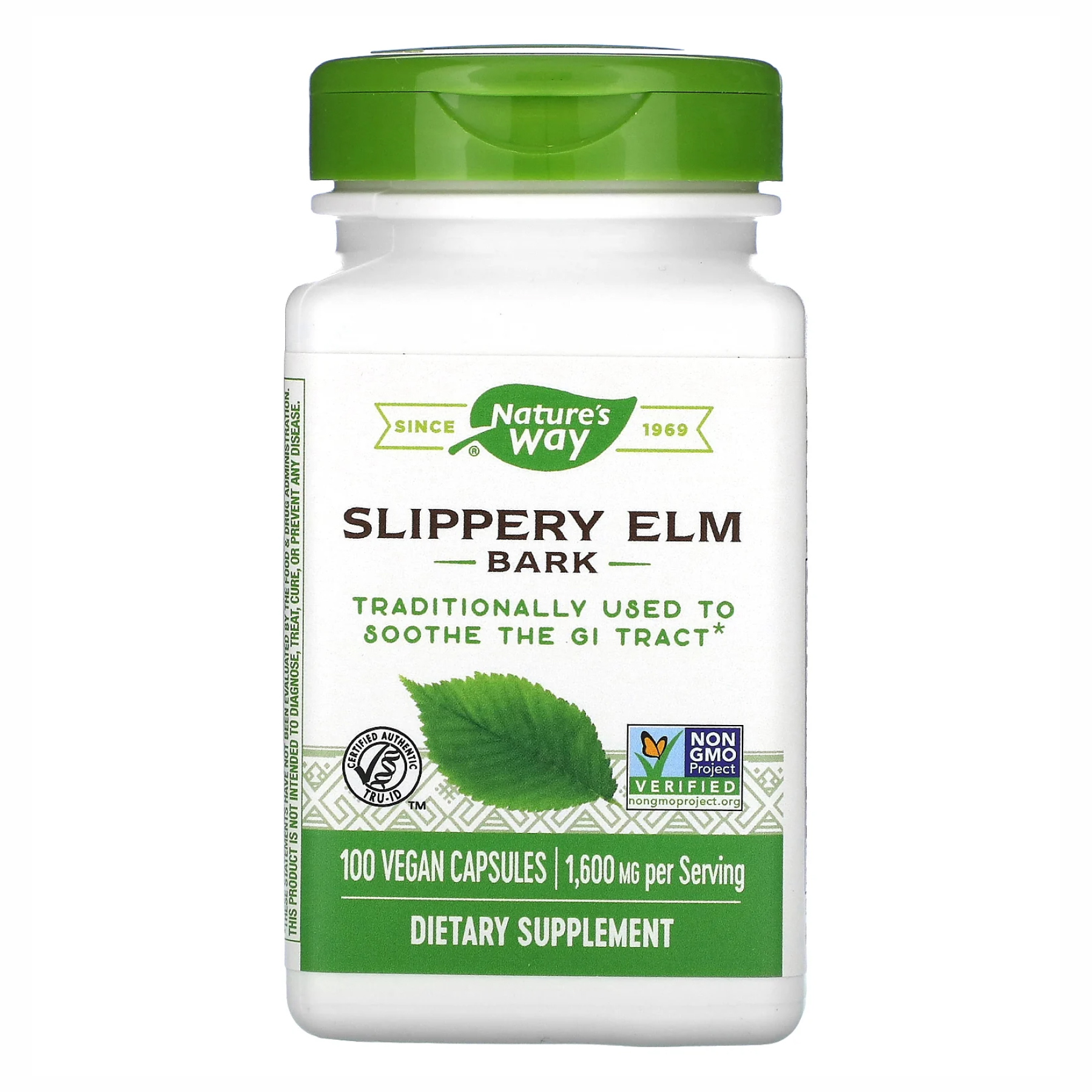 Slippery Elm Bark - 100 vcaps Slippery Elm Bark - 100 vcaps