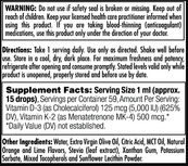 D3 K2 DropIns 125mcg - 2 oz Citrus. Зображення №2 D3 K2 DropIns 125mcg - 2 oz Citrus. Зображення №2