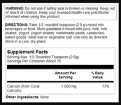Coral Calcium Powder 1000mg - 8oz. Зображення №2 Coral Calcium Powder 1000mg - 8oz. Зображення №2