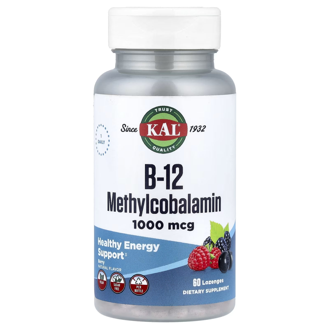 B12 Methylcobalamin 1000mcg - 60 lozenges Berry B12 Methylcobalamin 1000mcg - 60 lozenges Berry