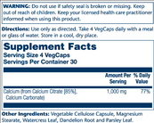 Calcium Citrate 1000mg - 120 vcaps. Зображення №2 Calcium Citrate 1000mg - 120 vcaps. Зображення №2
