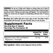 Think Magnesium L-Threonate - 60 tabs. Зображення №2 Think Magnesium L-Threonate - 60 tabs. Зображення №2