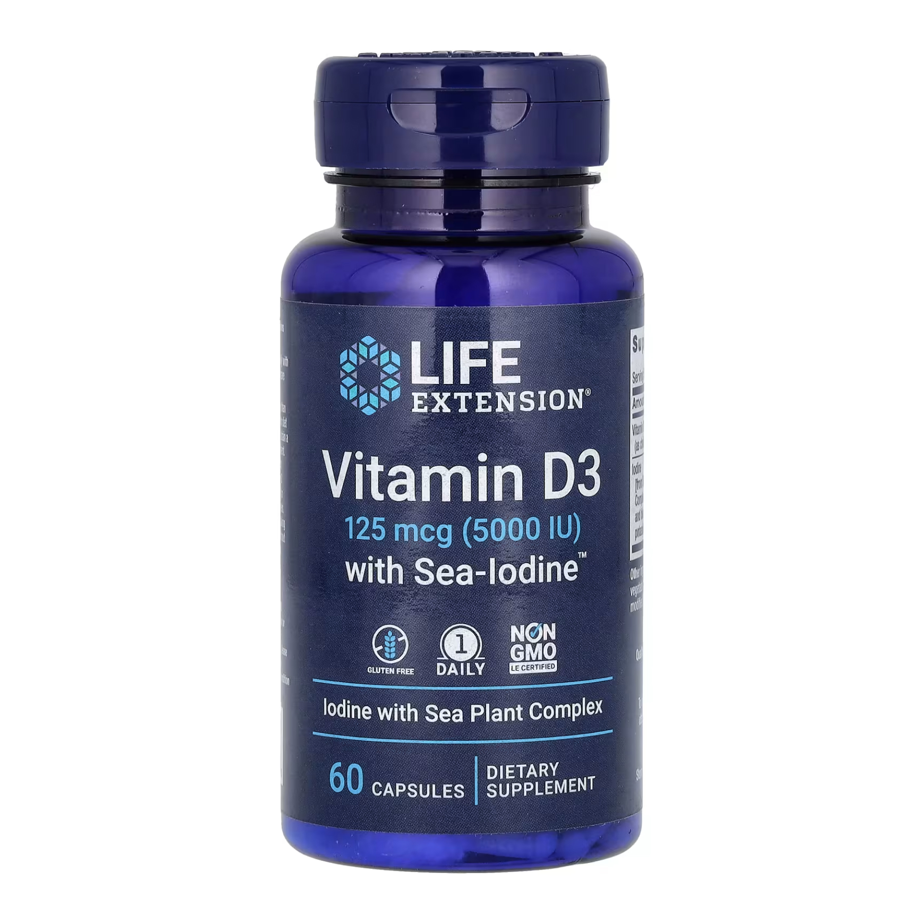 Vit D3 with Sea-Iodine™ 125 mcg (5000 IU) - 60 caps Vit D3 with Sea-Iodine™ 125 mcg (5000 IU) - 60 caps