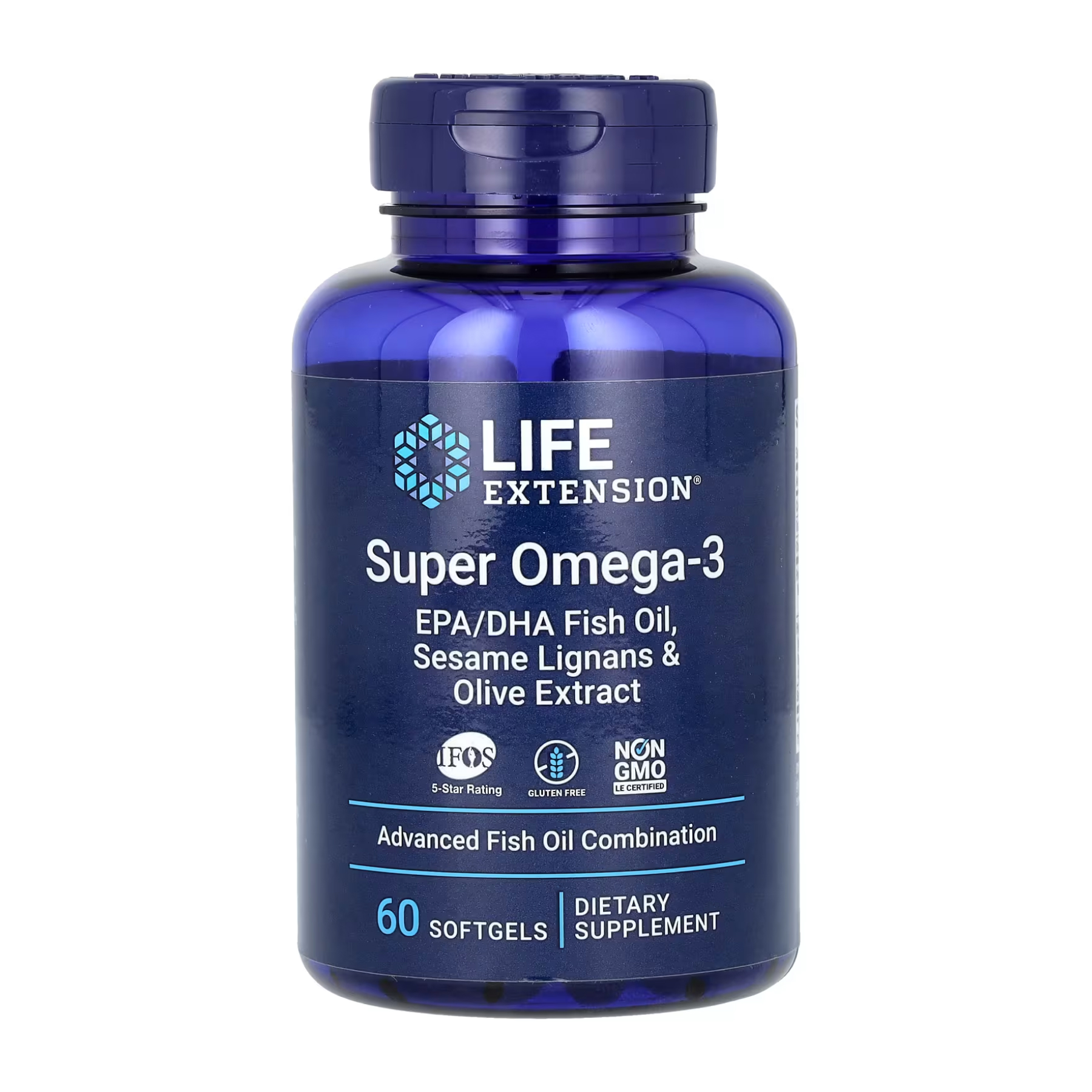 Super Omega-3 EPA/DHA Fish Oil Sesame Lignans & Olive Extract - 60 softgels Super Omega-3 EPA/DHA Fish Oil Sesame Lignans & Olive Extract - 60 softgels