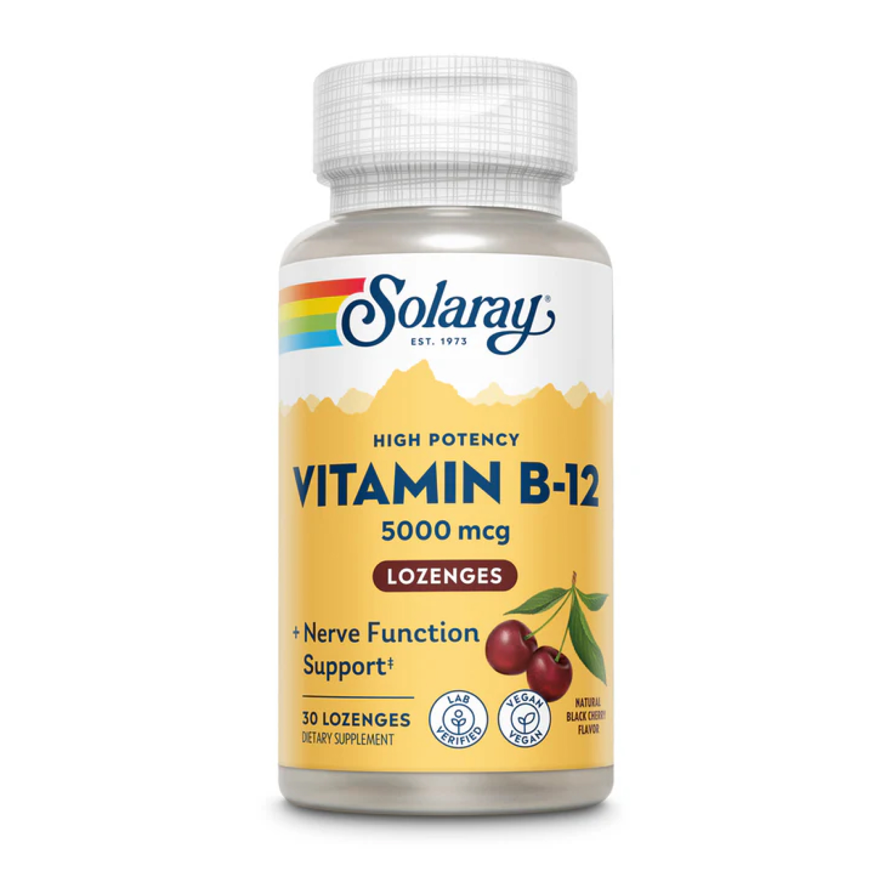 Vitamin B-12 5000mcg - 30 lozenges Natural Cherry Vitamin B-12 5000mcg - 30 lozenges Natural Cherry