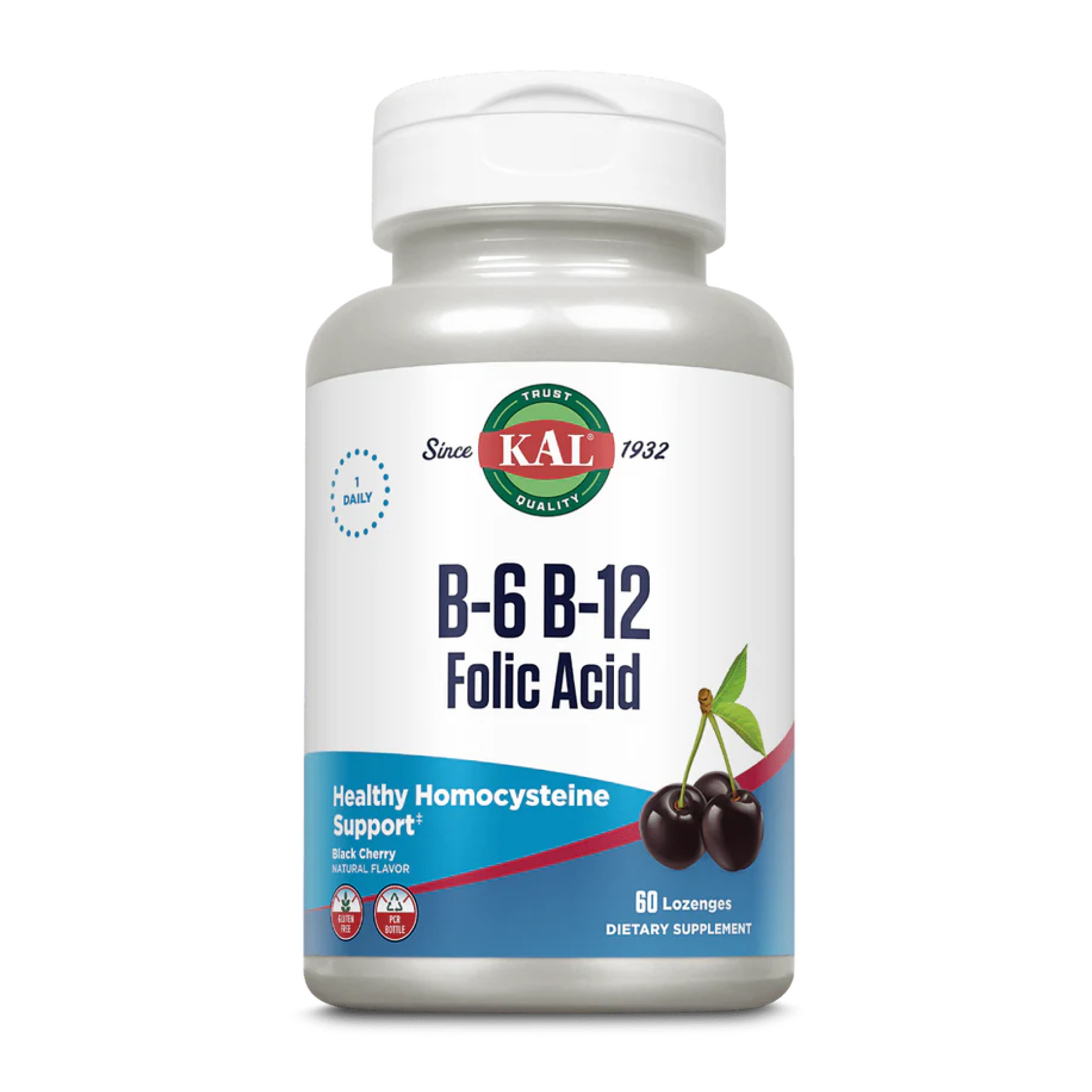B-6 B-12 Folic Acid - 60 tabs Black Cherry B-6 B-12 Folic Acid - 60 tabs Black Cherry