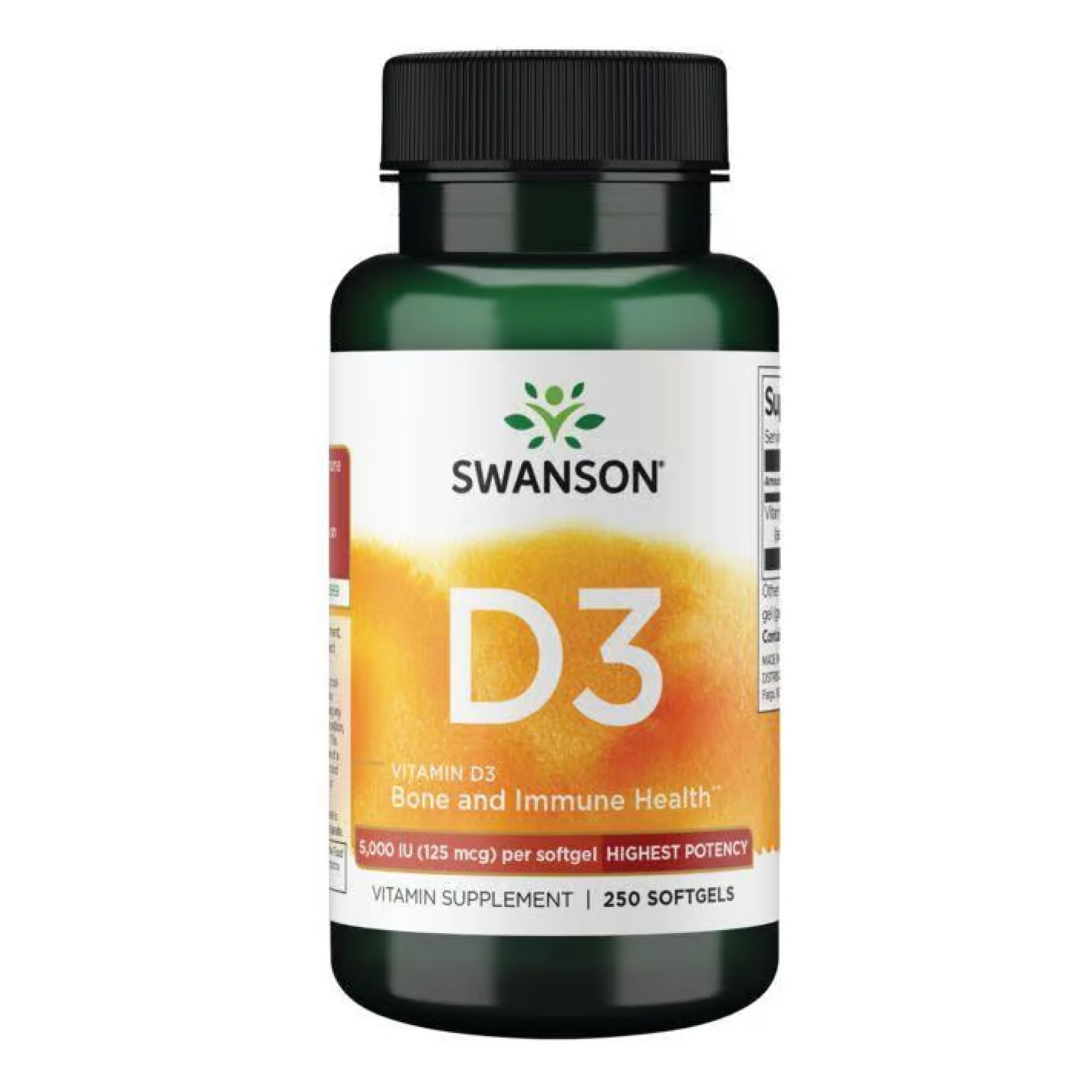 Vitamin D3 Highest Potency 5,000 IU (125 mcg) - 250 sgels Vitamin D3 Highest Potency 5,000 IU (125 mcg) - 250 sgels